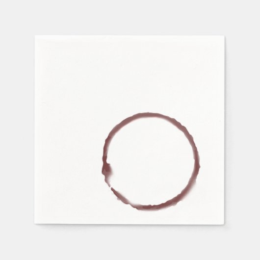 Rode wijn gekleurde cocktail servet (Voorkant)