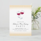 Rode wijn, gepersonaliseerde wijnproeverij kaart (Staand voorkant)