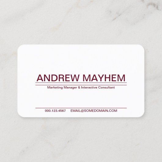 rode wijn gestreept visitekaartje (Achterkant)