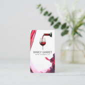 Rode wijn gieten |  visitekaartje (Staand voorkant)