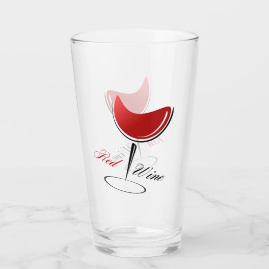 Rode wijn glas (Achterkant)