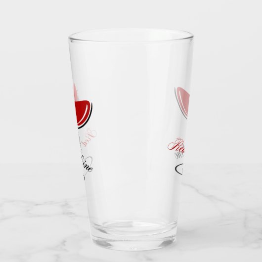 Rode wijn glas (Links)