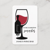 Rode Wijn Glas Bar Wijngaard QR Code Visitekaartje (Voorkant)