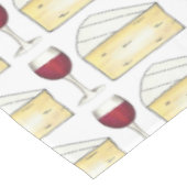 Rode wijn Glas Brie-kaasmakerij Afdruktablet Tafelkleed (Gekanteld)