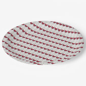 Rode Wijn Glas Cocktail Party Wijnbouw Wijngaard Papieren Bordje (Gekanteld)