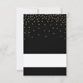 Rode wijn glas goud zwart & wit bedankkaartjes bedankkaart (Achterkant)