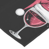 Rode wijn glas Kerst Grappig Kerstmis Xmas Korte Tafelloper (Hoek)