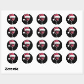 Rode wijn glas Kerst Grappig Kerstmis Xmas  Ronde Sticker (Vel)
