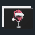 Rode Wijn Glas Kerst Grappige Kerst Kerstmis Feestdagenkaart<br><div class="desc">Rode Wijn Glas Kerst Grappige Kerst Kerstman</div>