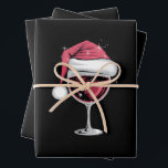 Rode Wijn Glas Kerst Grappige Kerst Kerstmis Inpakpapier Vel<br><div class="desc">Rode Wijn Glas Kerst Grappige Kerst Kerstman</div>