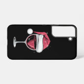 Rode Wijn Glas Kerst Grappige Kerst Kerstmis Samsung Galaxy Hoesje (Achterkant horizontaal)