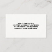 Rode wijn glas schenken | Blauwe marmer Visitekaartje (Achterkant)