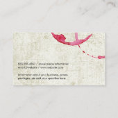 Rode wijn glas | Vintage wijnvlek Visitekaartje (Achterkant)