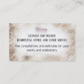 Rode wijn glas voedsel wijn proeverij bartender visitekaartje (Achterkant)