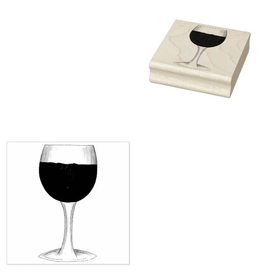 Rode wijn Glass Merlot Cabernet Malbec Winery Rubberstempel (Gestempeld)