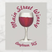 Rode wijn Glass Merlot Cabernet Malbec Winery Wijn Etiket (Enkel label)