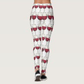 Rode wijn glazen bril Merlot Cabernet Wines Leggings (Achterkant)