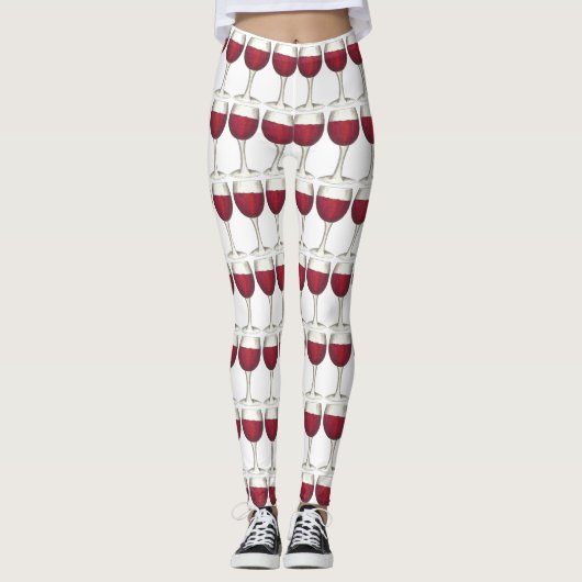 Rode wijn glazen bril Merlot Cabernet Wines Leggings (Voorkant)
