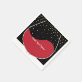 Rode Wijn Goud Chic Verjaardagsfeest Servetten (Hoek)