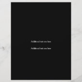 Rode wijn goud & zwart chic evenement flyer poster (Achterkant)