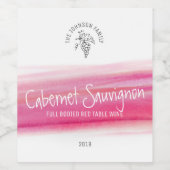 Rode wijn huis wijnmakers aangepaste wijnlabels etiket (Enkel label)