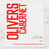 Rode wijn huis wijnmakers tekst aangepaste wijnlab etiket (Enkel label)