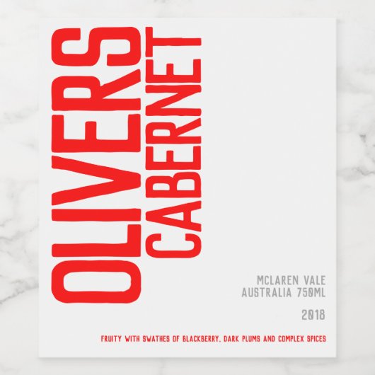 Rode wijn huis wijnmakers tekst aangepaste wijnlab wijn etiket (Enkel label)