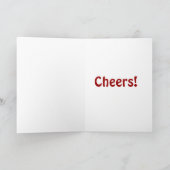 Rode wijn in de sneeuw Seizoensgroeten Feestdagen Kaart (Binnen)