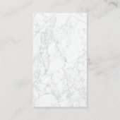 Rode wijn in glas | Wit Marmer Visitekaartje (Achterkant)