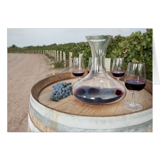 Rode wijn in wijngaarden (Voorkant Horizontaal)