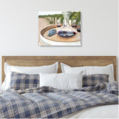 Rode wijn in wijngaarden canvas afdruk (Insitu (Slaapkamer))