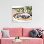 Rode wijn in wijngaarden canvas afdruk (Insitu (Woonkamer))