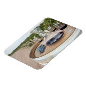 Rode wijn in wijngaarden magneet (Linkerzijde)