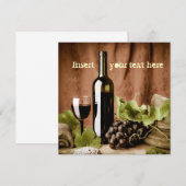 Rode wijn kaart (Voorkant / Achterkant)