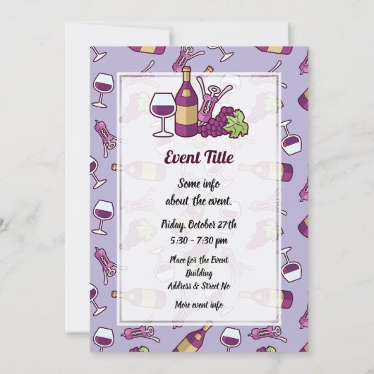 Rode wijn kaart (Achterkant)