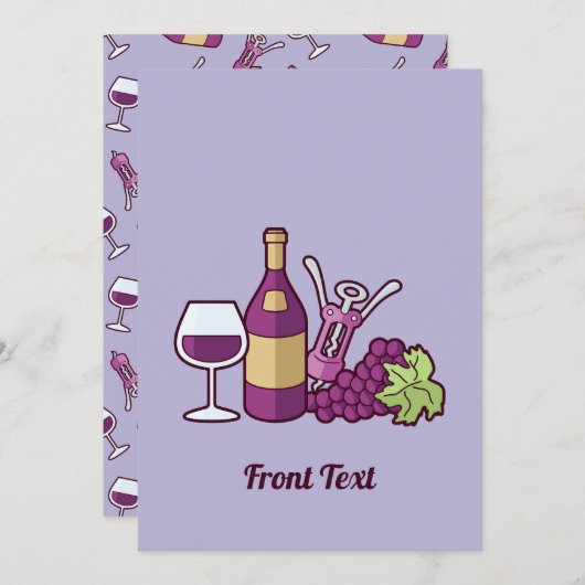 Rode wijn kaart (Voorkant / Achterkant)