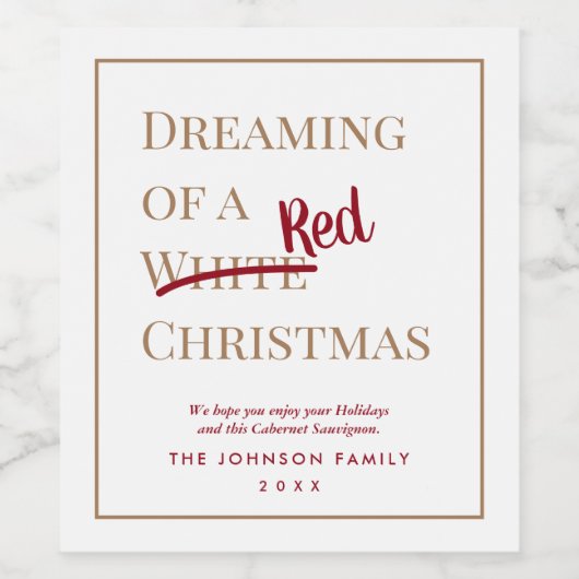 Rode Wijn Kerstmis | Buurman Client Gift en Etiket (Enkel label)