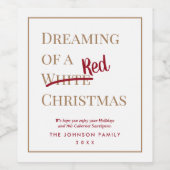 Rode Wijn Kerstmis | Buurman Client Gift en Wijn Etiket (Enkel label)