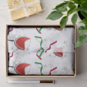 Rode Wijn Kerstmis Tissuepapier (Geschenk)