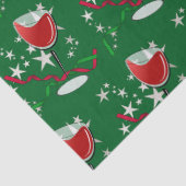 Rode Wijn Kerstmis Tissuepapier (Detail)