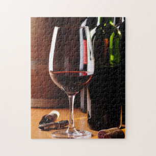Rode wijn legpuzzel