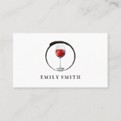 Rode wijn Logo | Winnerij Visitekaartje (Voorkant)