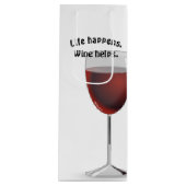 rode wijn met notering wijn cadeautas (Voorkant)