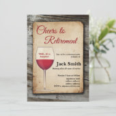 Rode wijn, met pensioen, met pensioen kaart (Staand voorkant)