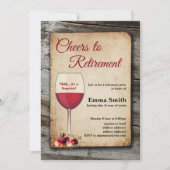 Rode wijn, met pensioen, met pensioen kaart (Voorkant)