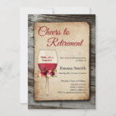 Rode wijn, met pensioen, met pensioen kaart (Voorkant)