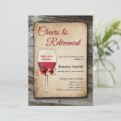 Rode wijn, met pensioen, met pensioen kaart (Staand voorkant)