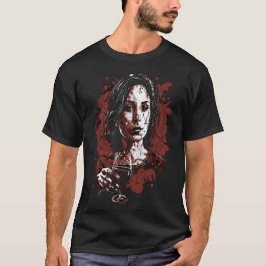 Rode Wijn Moeder Drink Wijn Moederdag Pul T-shirt (Voorkant)