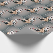 Rode wijn op een smartphone cadeaupapier (Hoek)