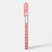 Rode wijn op Gingham Case-Mate iPhone Case (Achterkant / Links)